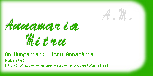 annamaria mitru business card
