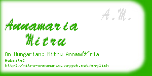 annamaria mitru business card